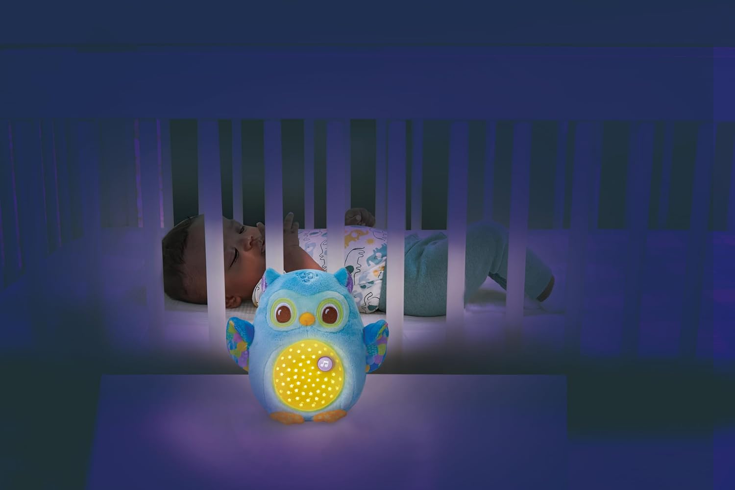 VTech Baby Twinkle Lights Owl - Soothing Plush Toy with Lights, Nature Sounds & White Noise for Infants