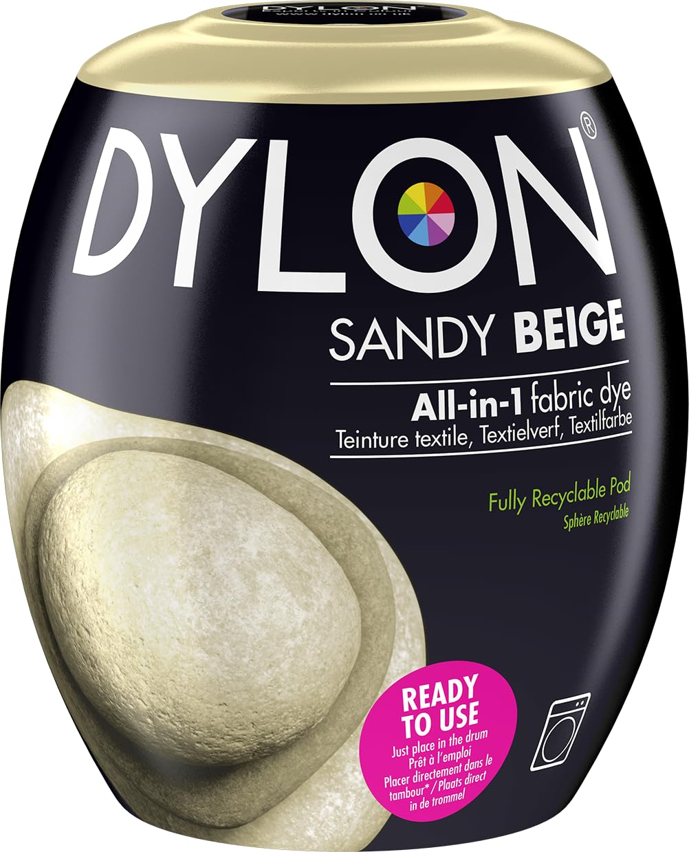 Dylon Washing Machine Fabric Dye Pod - Sandy Beige, 350g 1