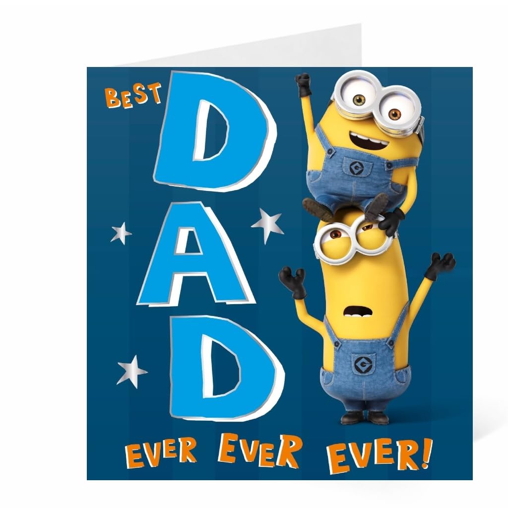 Danilo Promotions LTD Despicable Me Father's Day Card - 'Best Dad Ever Ever Ever' | Official Minions Design