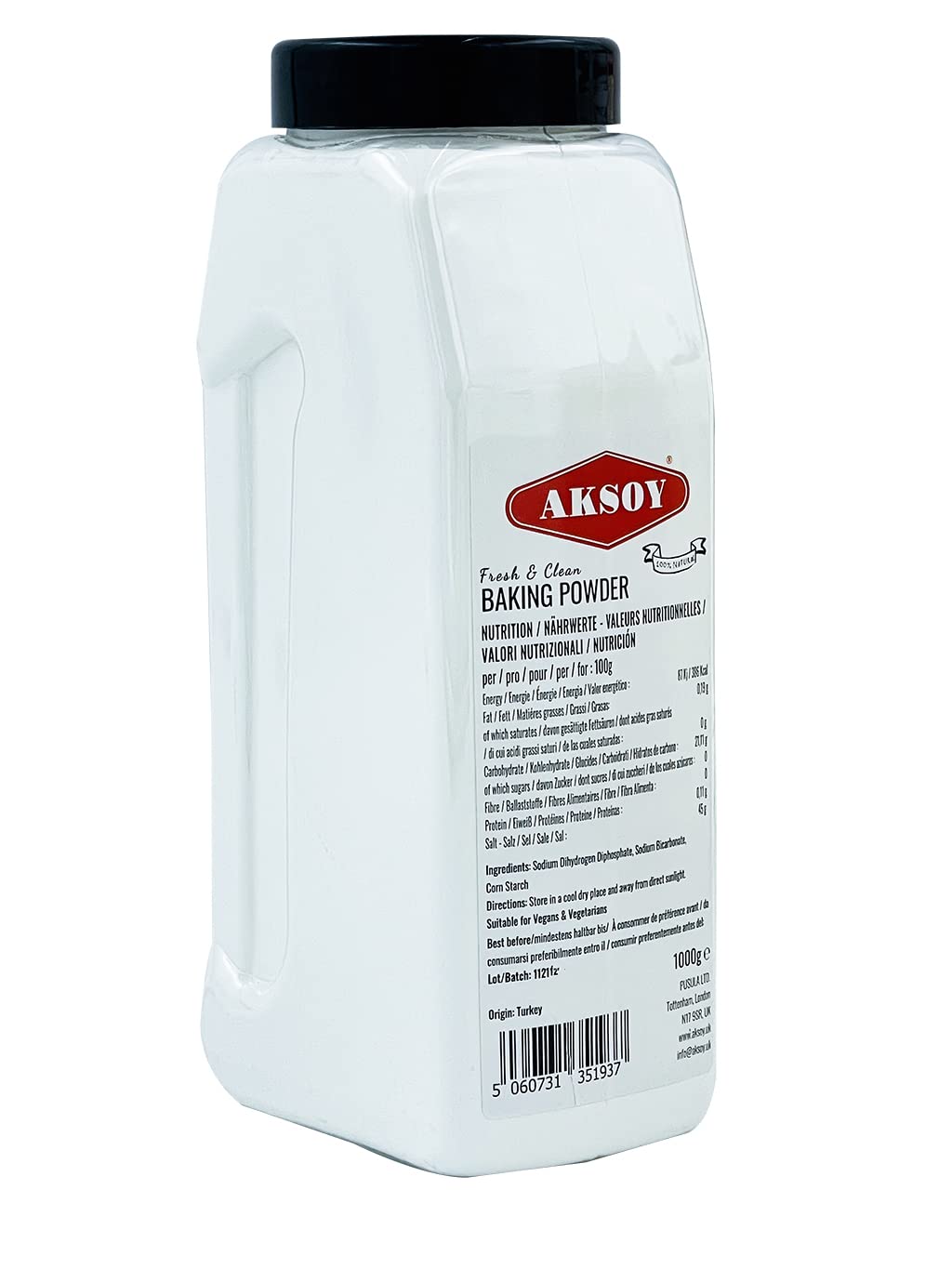 Aksoy Double Acting Baking Powder 1KG | All-Purpose Leavening Agent for Baking 1