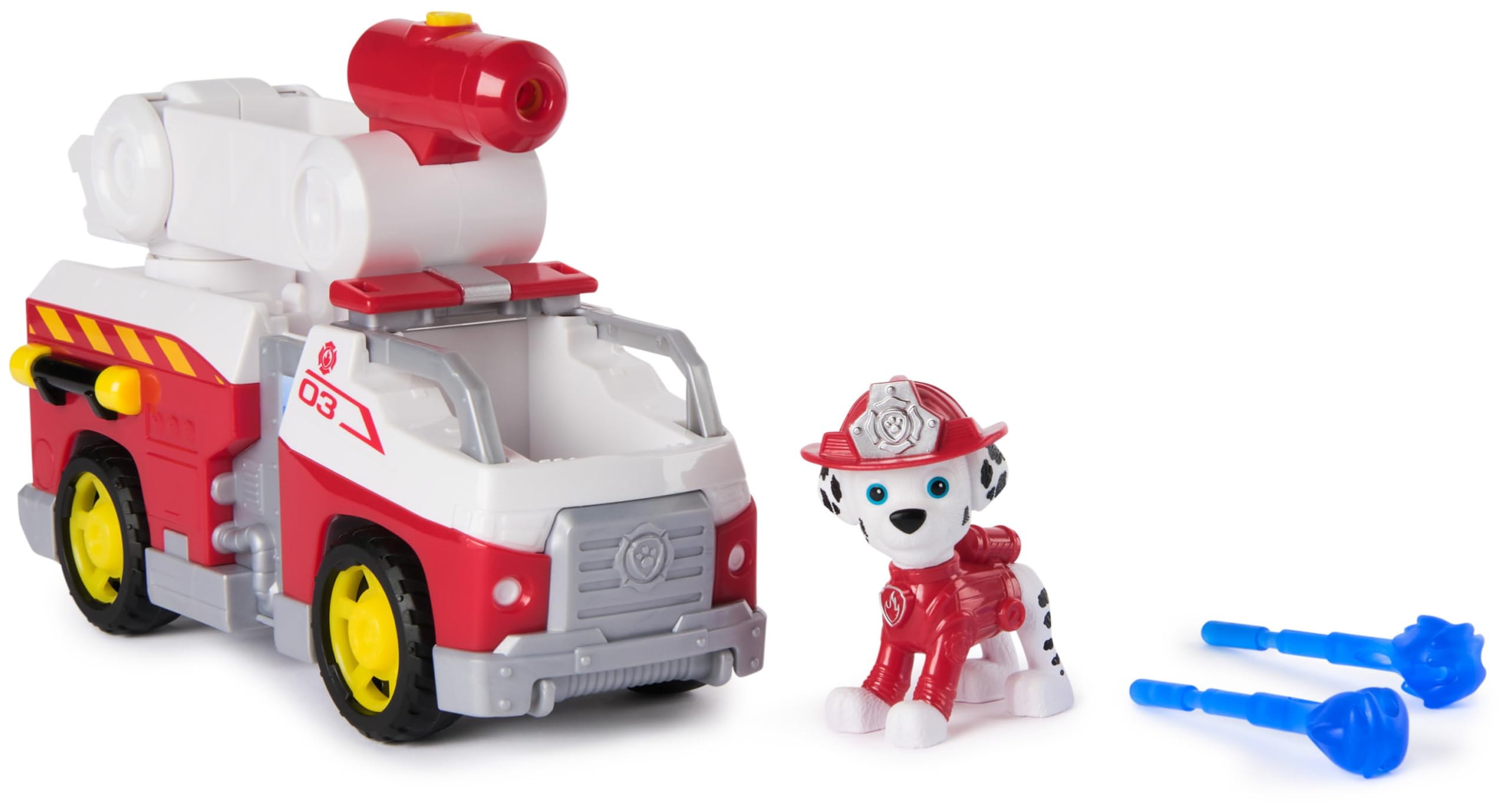 Paw Patrol Marshall Rescue Fire Engine with Action Figure & Projectile Launcher - Fire Truck Toy for Kids 3+ 2
