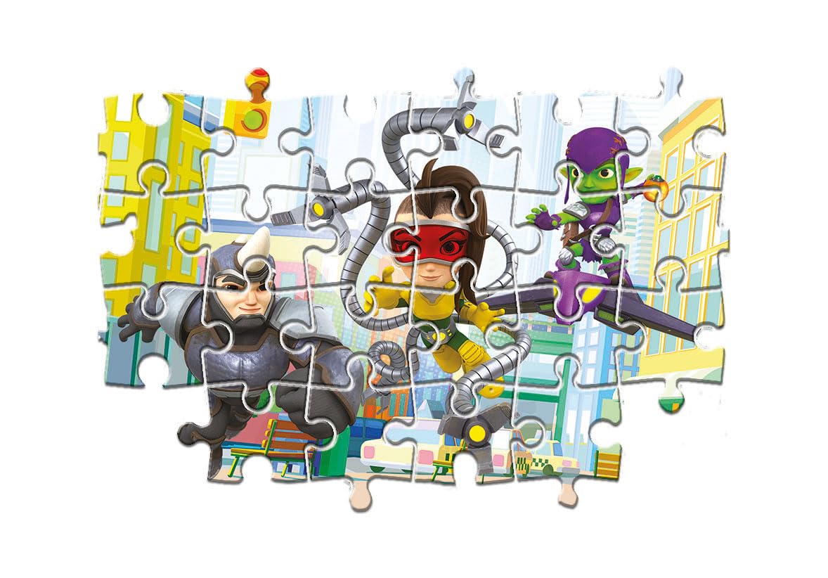 Clementoni Supercolor Marvel Spidey and His Amazing Friends Jigsaw Puzzle Set - 2 x 20 Pieces | Made in Italy 5