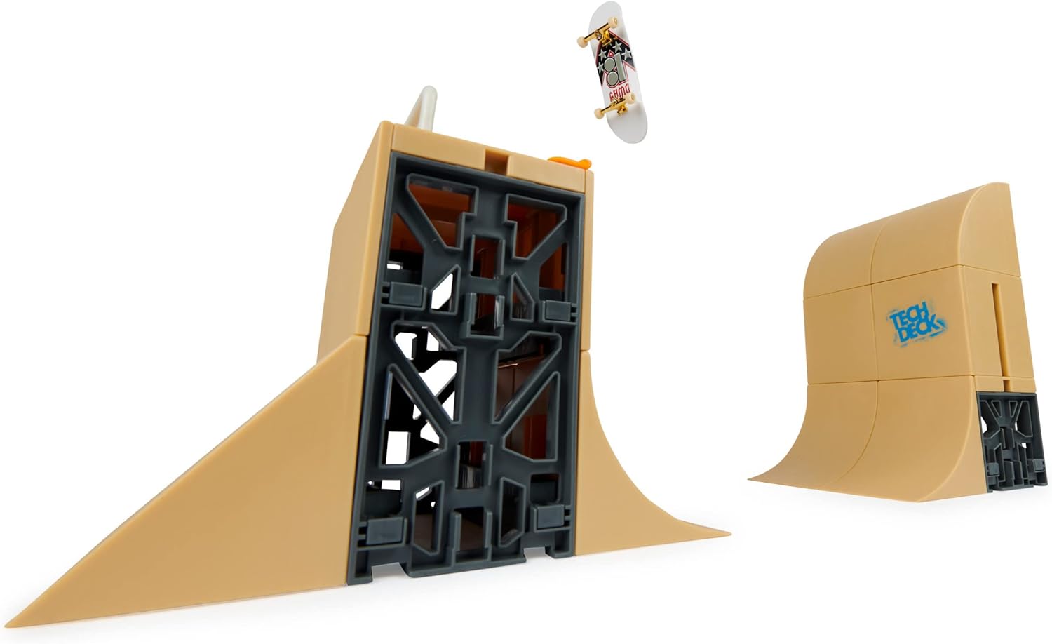 Tech Deck Danny Way Mega Half Pipe X-Connect Park Creator - Customizable Ramp Set with Exclusive Plan B Fingerboard