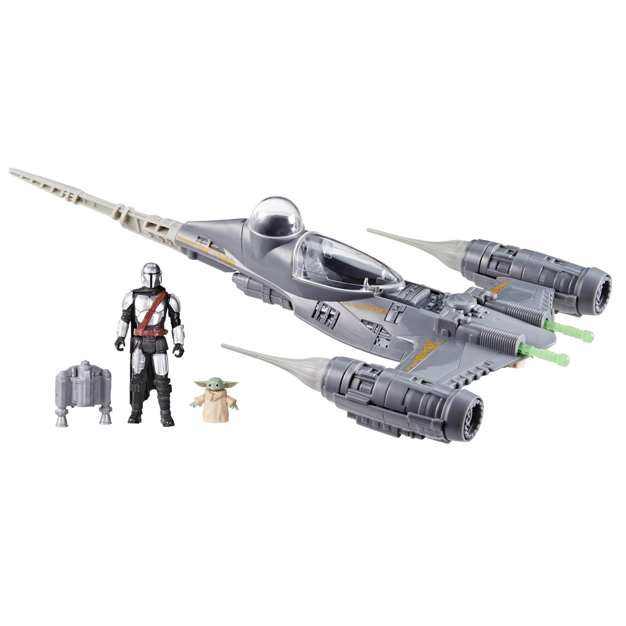 Star Wars Epic Hero Series The Mandalorian's N-1 Starfighter - 4+ Years | 17-Inch Ship | Includes 2 Figures & 4 Accessories