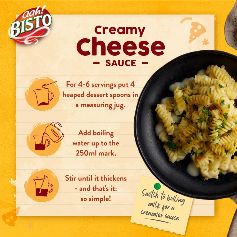 Bisto Thick, Creamy and Delicious Cheese Sauce Mix - 170g Drum 6