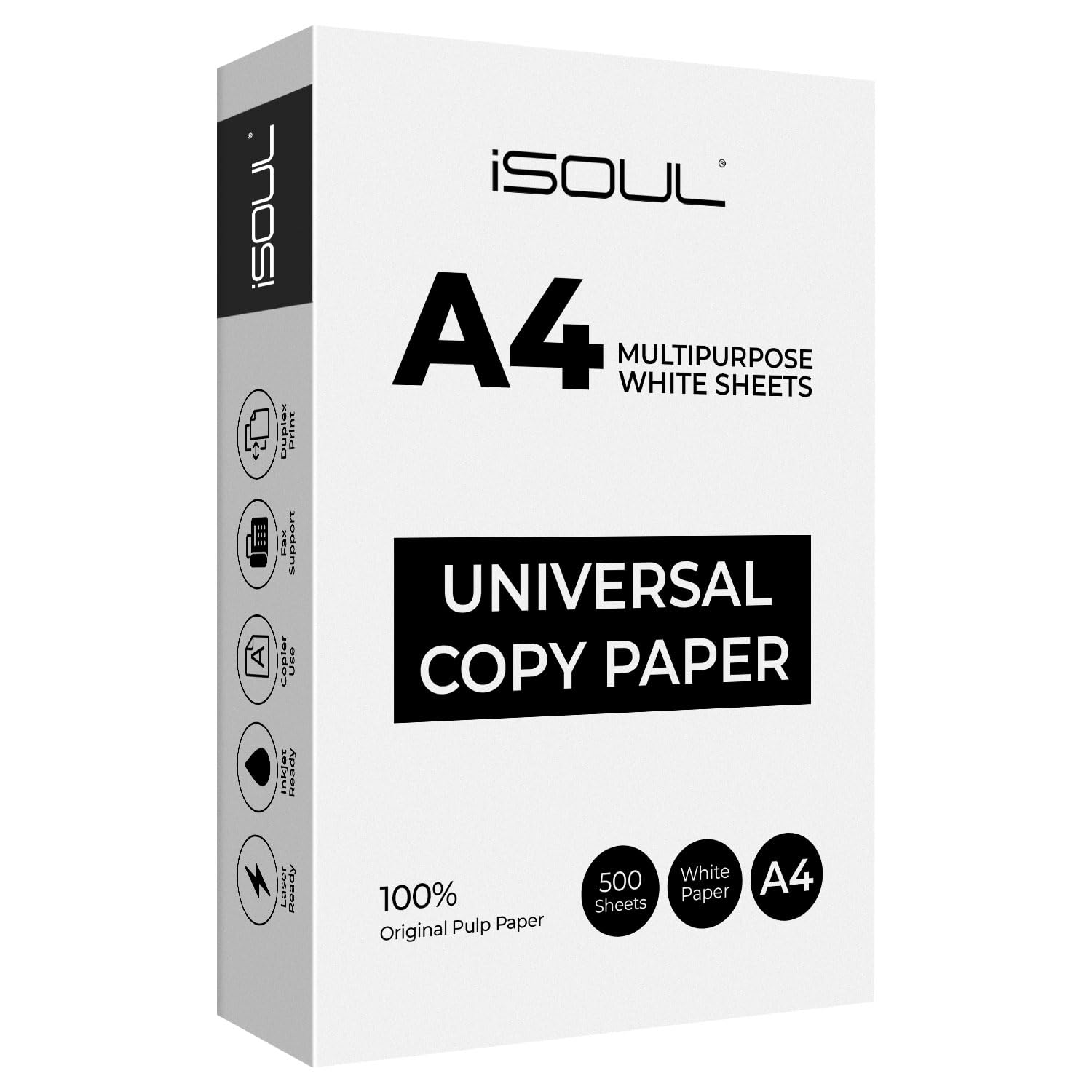 iSOUL A4 Copy & Multipurpose Printer Paper - 500 Sheets White | Recycled Fiber
