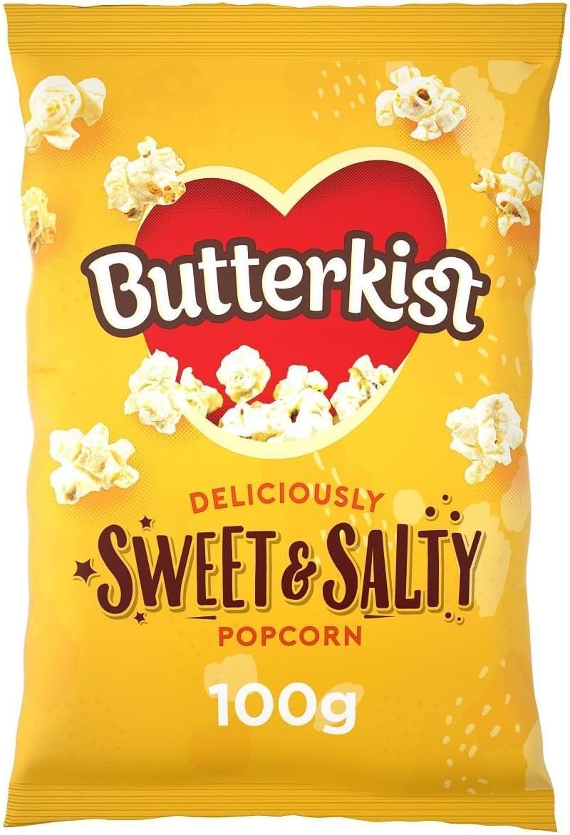 Butterkist Sweet & Salty Popcorn 100g - Gluten Free, Source of Fibre, No Artificial Colours or Flavours 1