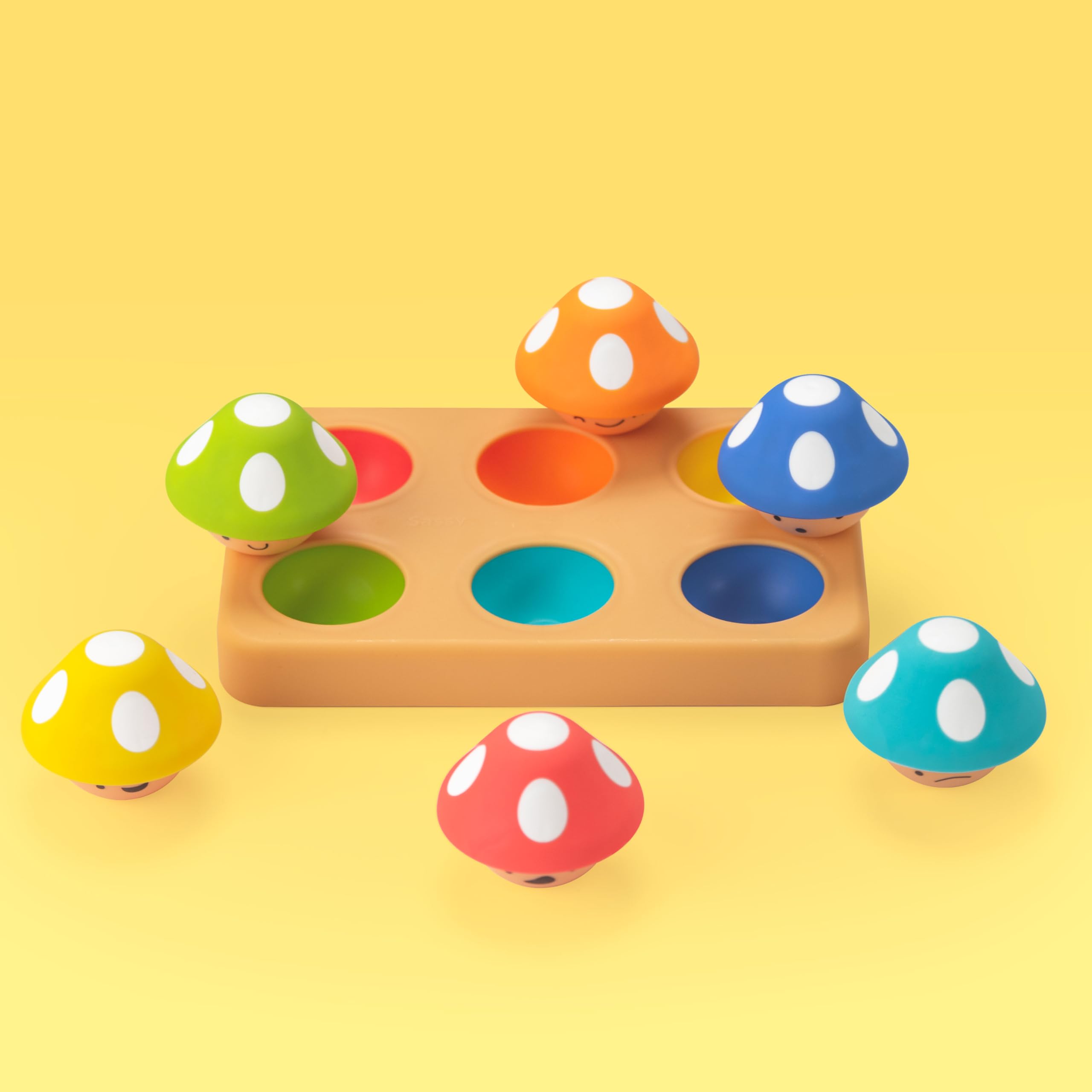 Sassy Matching Mushrooms - Fine Motor Skills & Emotional Learning Toy for Babies 5