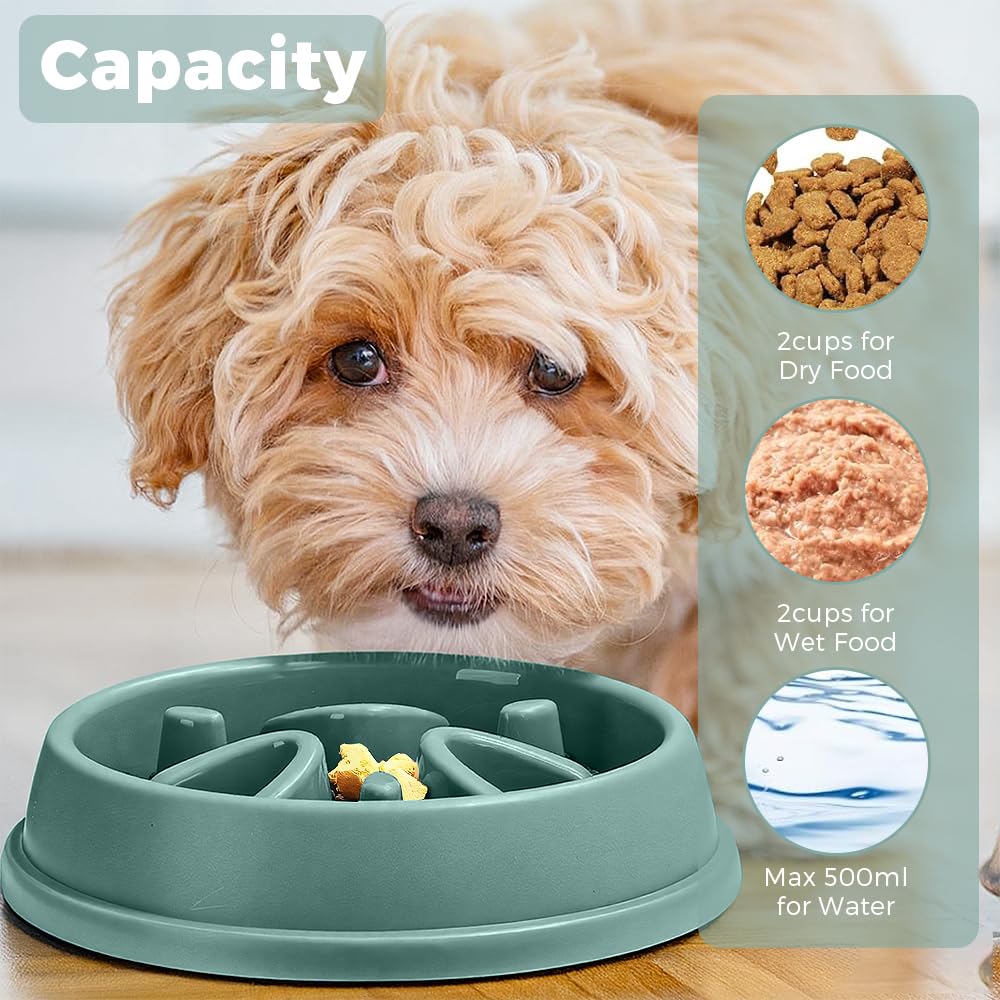 Woobroo Slow Feeder Dog Bowl - Anti-Choking Puzzle Feeder for Small, Medium, Large Breeds 7