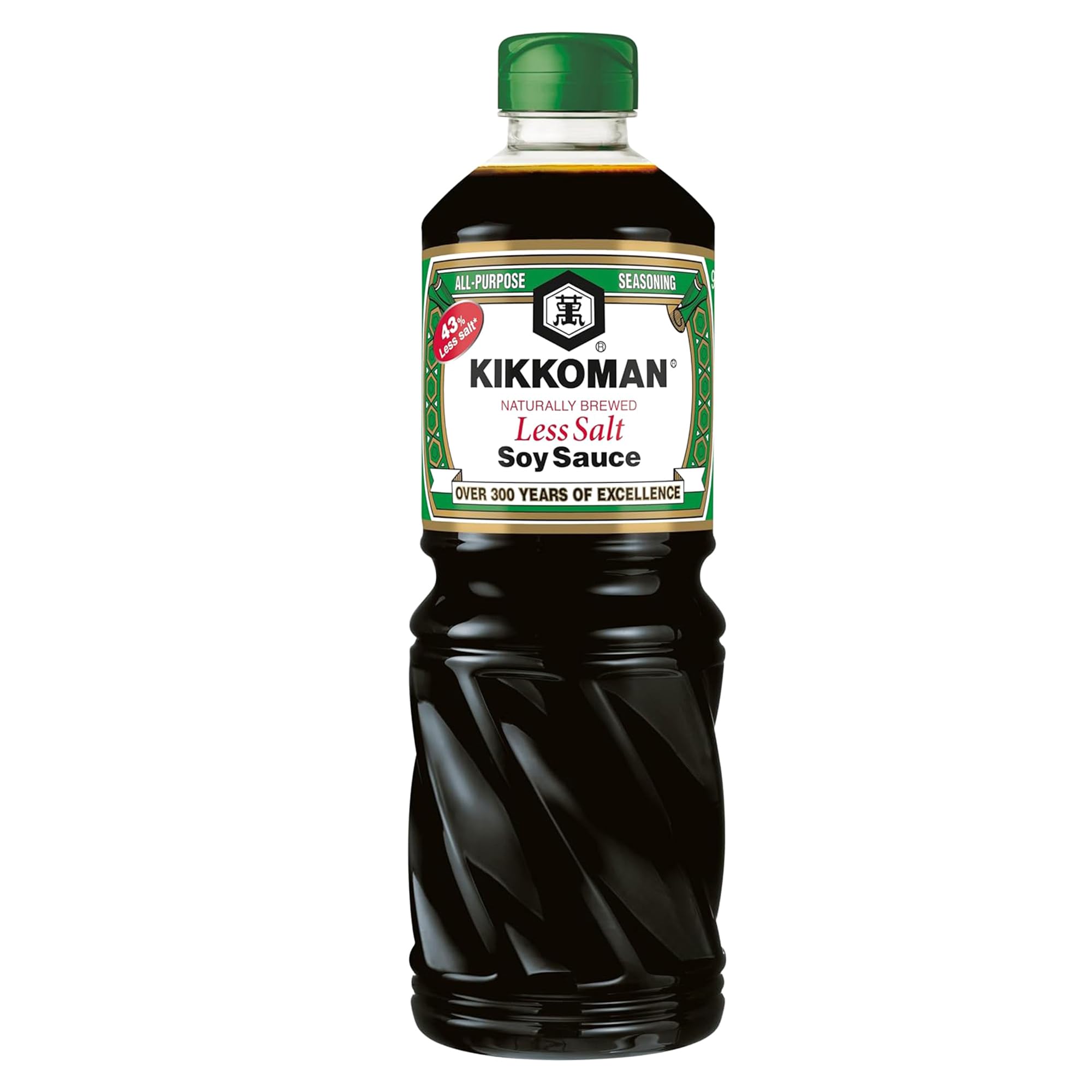 Kikkoman Naturally Brewed Less Salt Soy Sauce 975 ml 1
