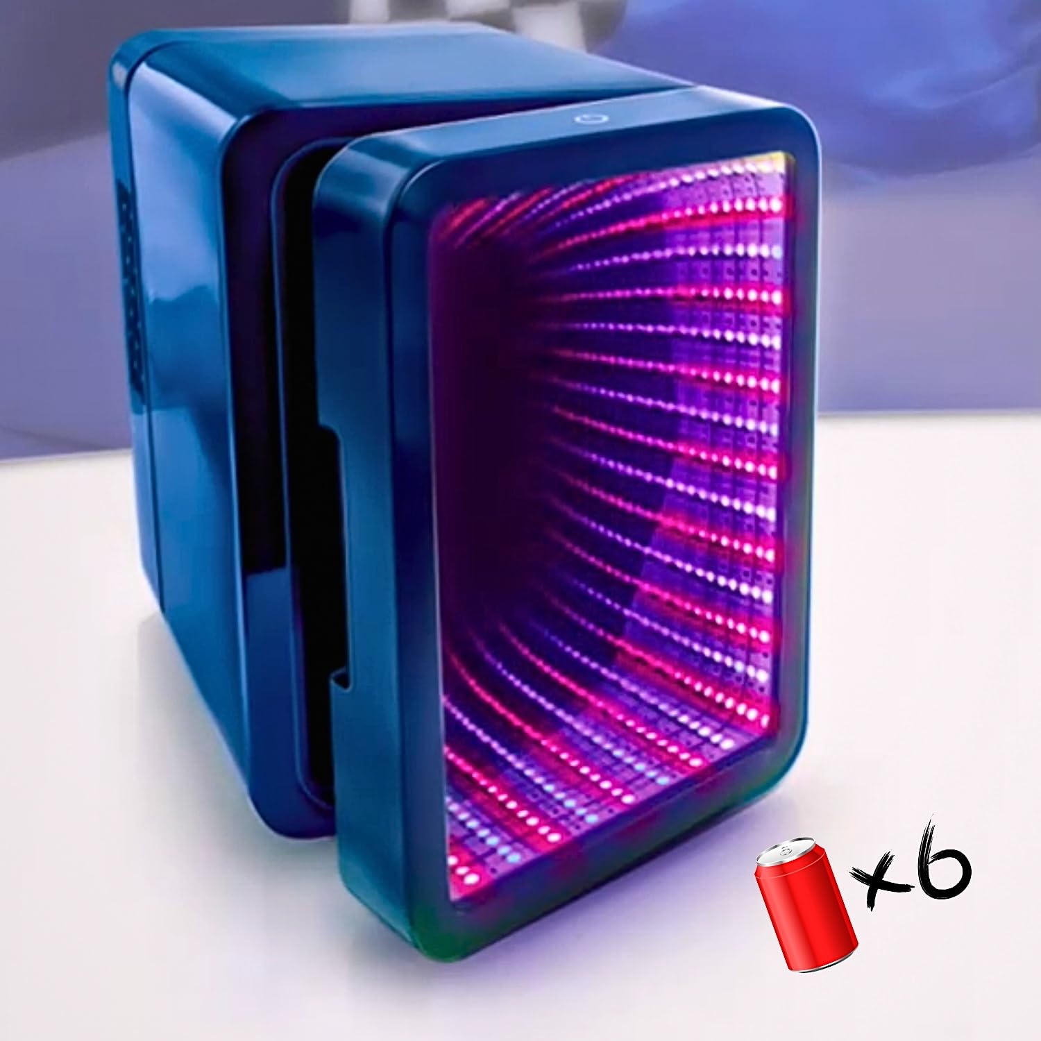 So Chill Mini Fridge Infinity - LED Light-Up Mini Fridge for Gamers & Teens