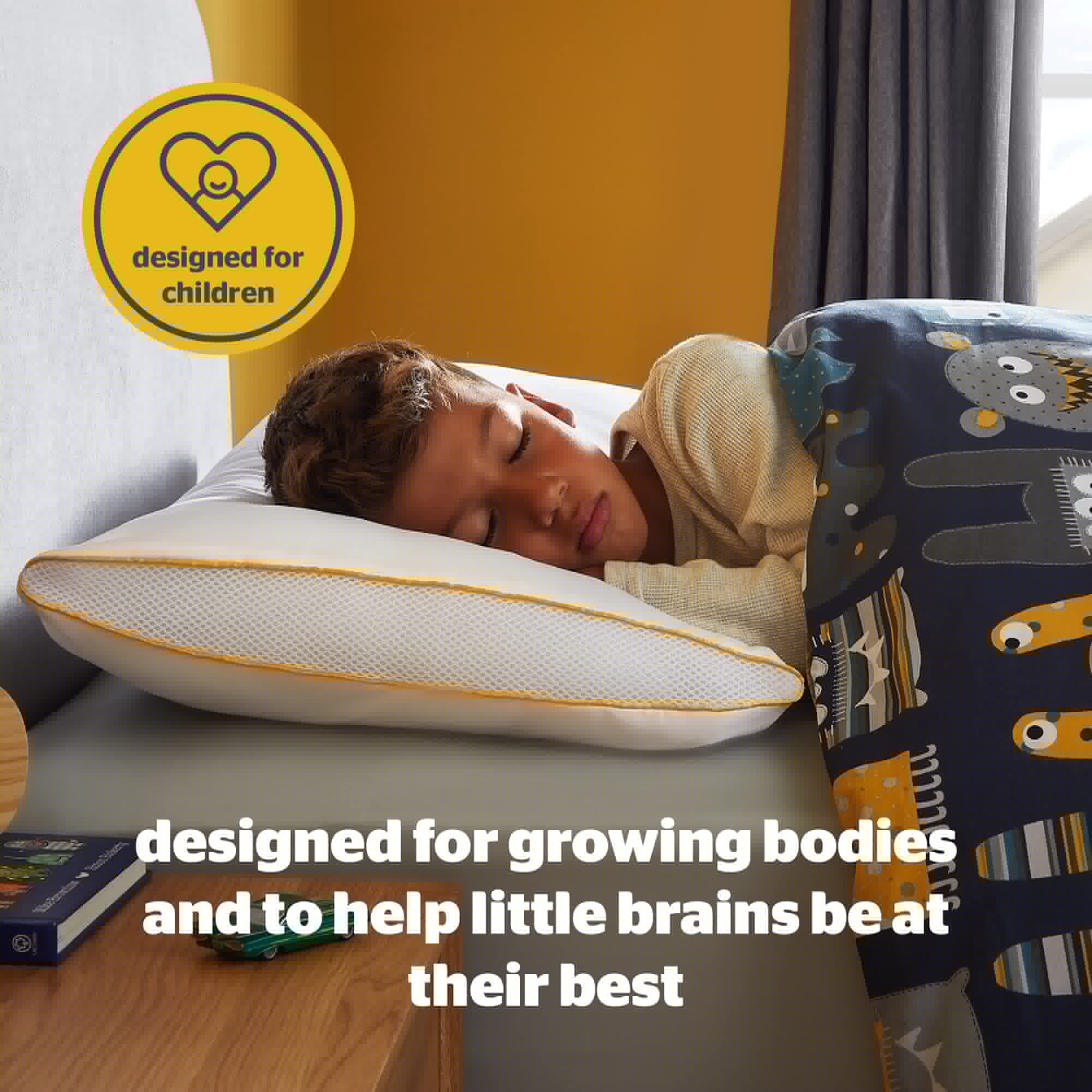 Silentnight Healthy Growth Breathable Kids Pillow - Cotton Material | Single Size | Washable 4