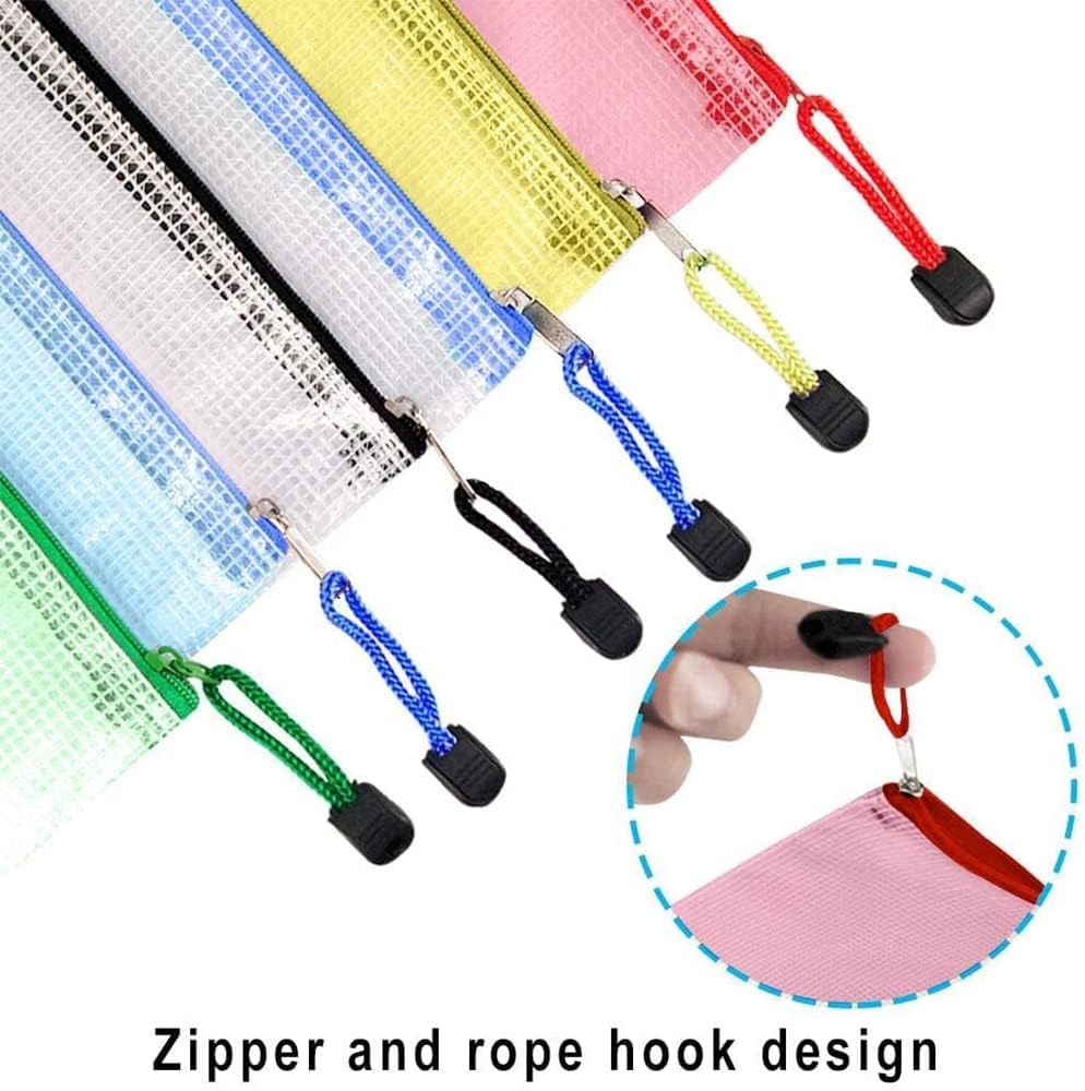 NORTHERN BROTHERS 24 Pcs Plastic Zip Wallets - A4/A5 Document Folders | Waterproof PVC | 6 Colours