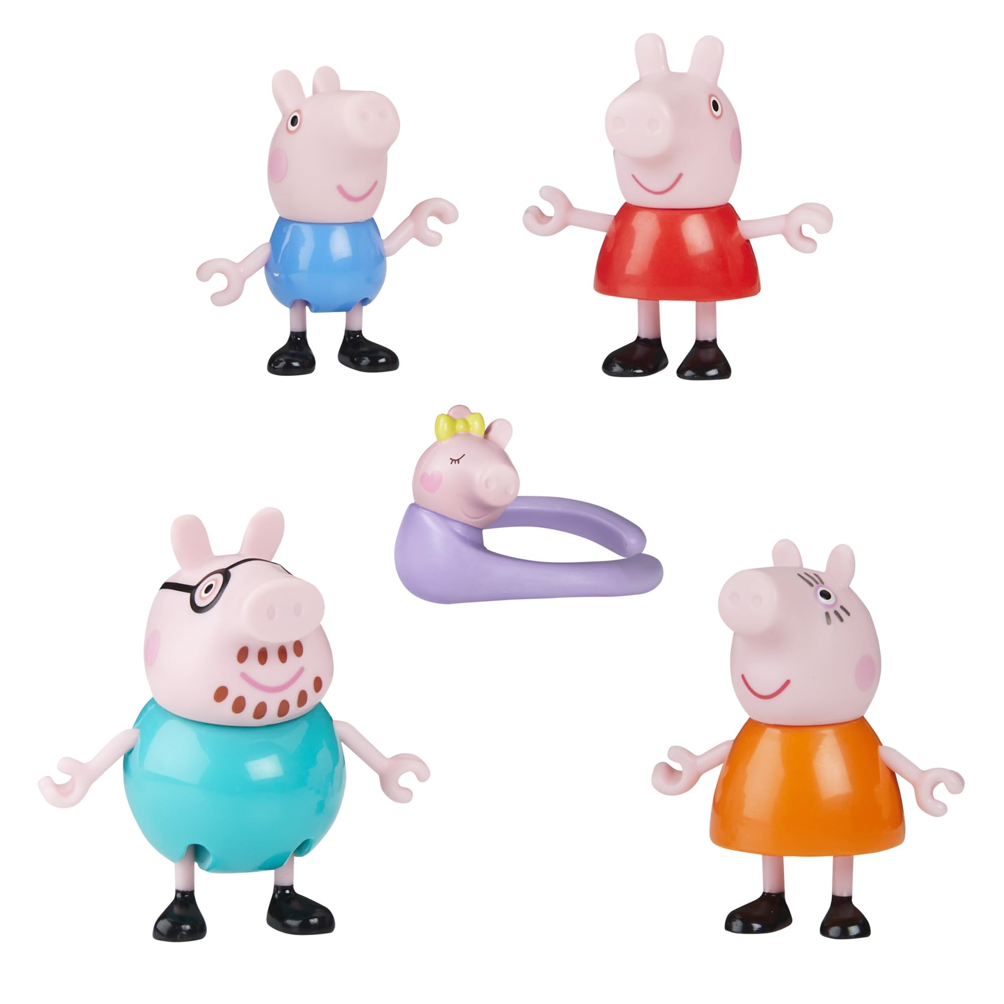 Peppa Pig Peppa's Family of Five Figure Set | 5 Figures | Ages 3+