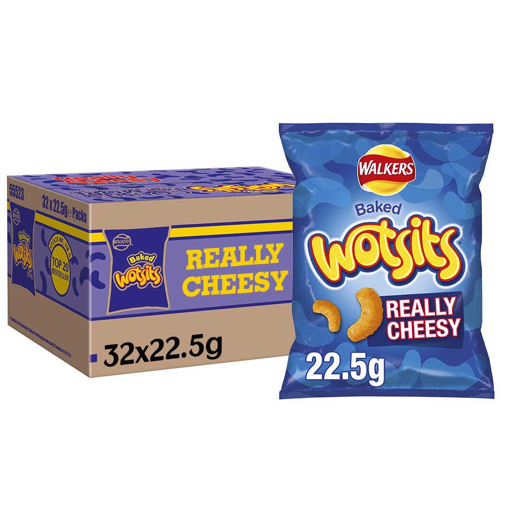 Walkers Wotsits Really Cheesy Snacks, 22.5g (Case of 32) 1