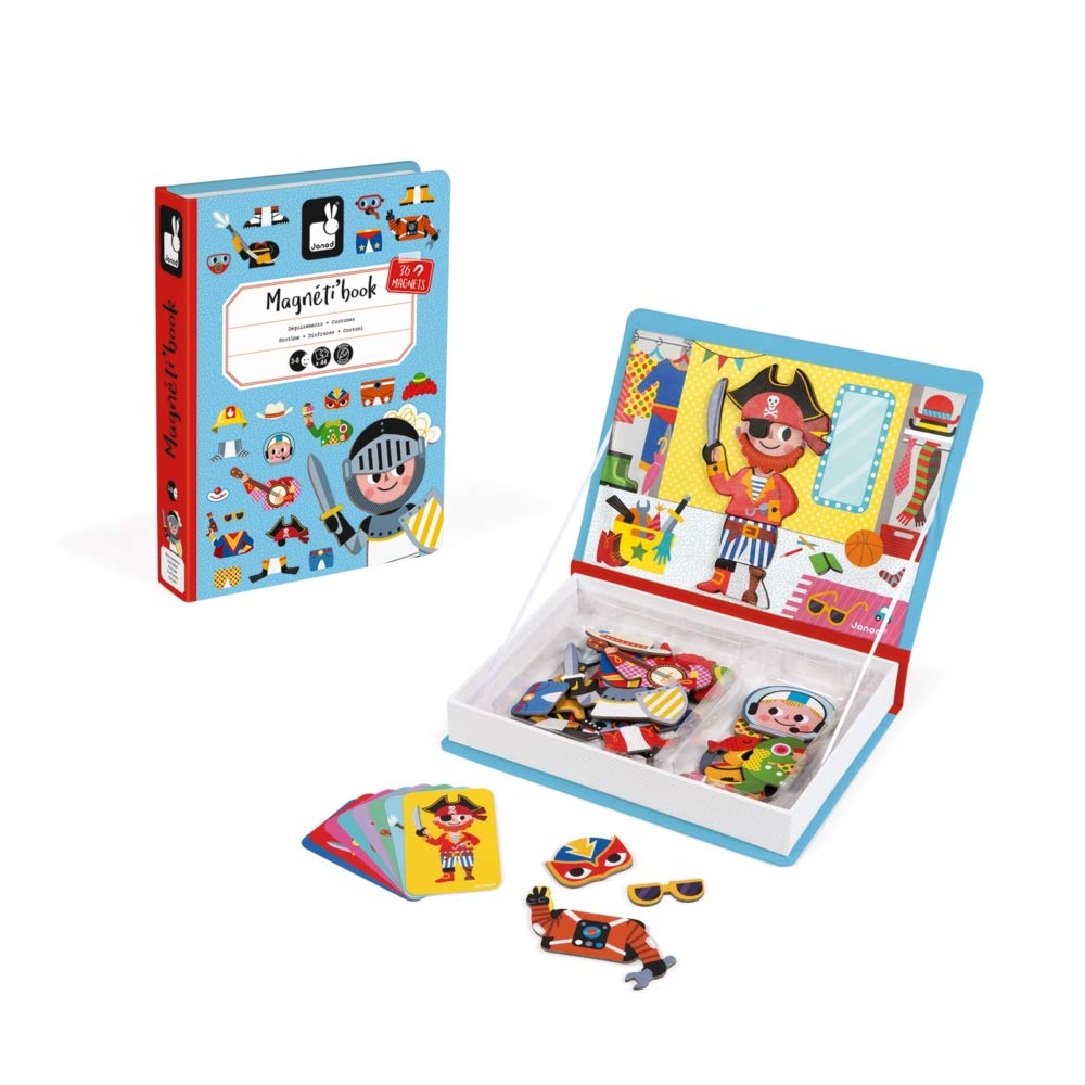 Janod J02719 Magneti'Book Costumes Magnetic Playset - Educational Game for Kids 3-8 Years 11