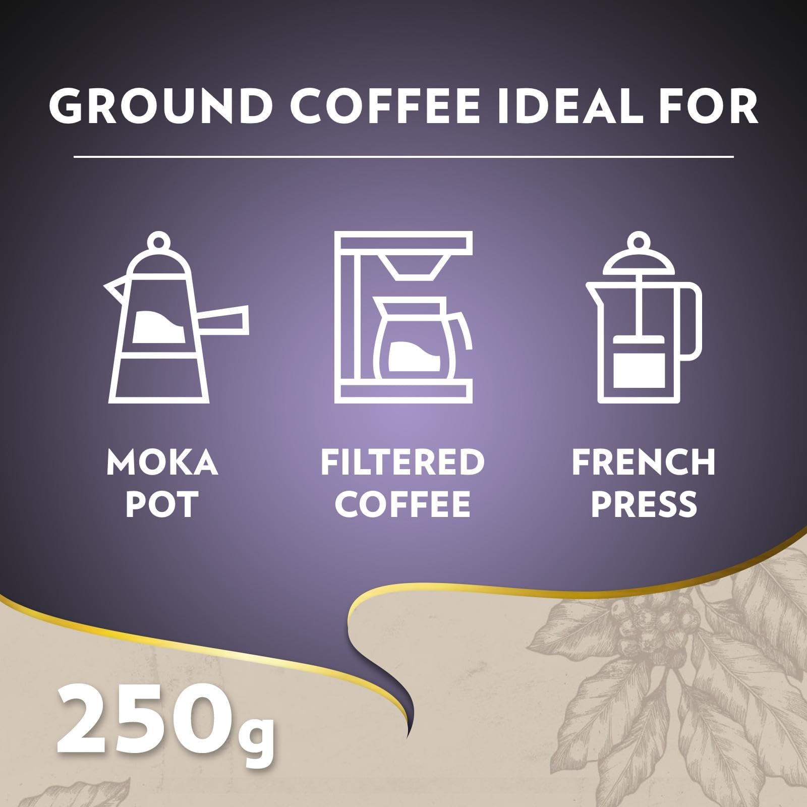 Lavazza Espresso Barista Intenso Ground Coffee - Intense Flavor | Cocoa & Wood Notes | 250g 7