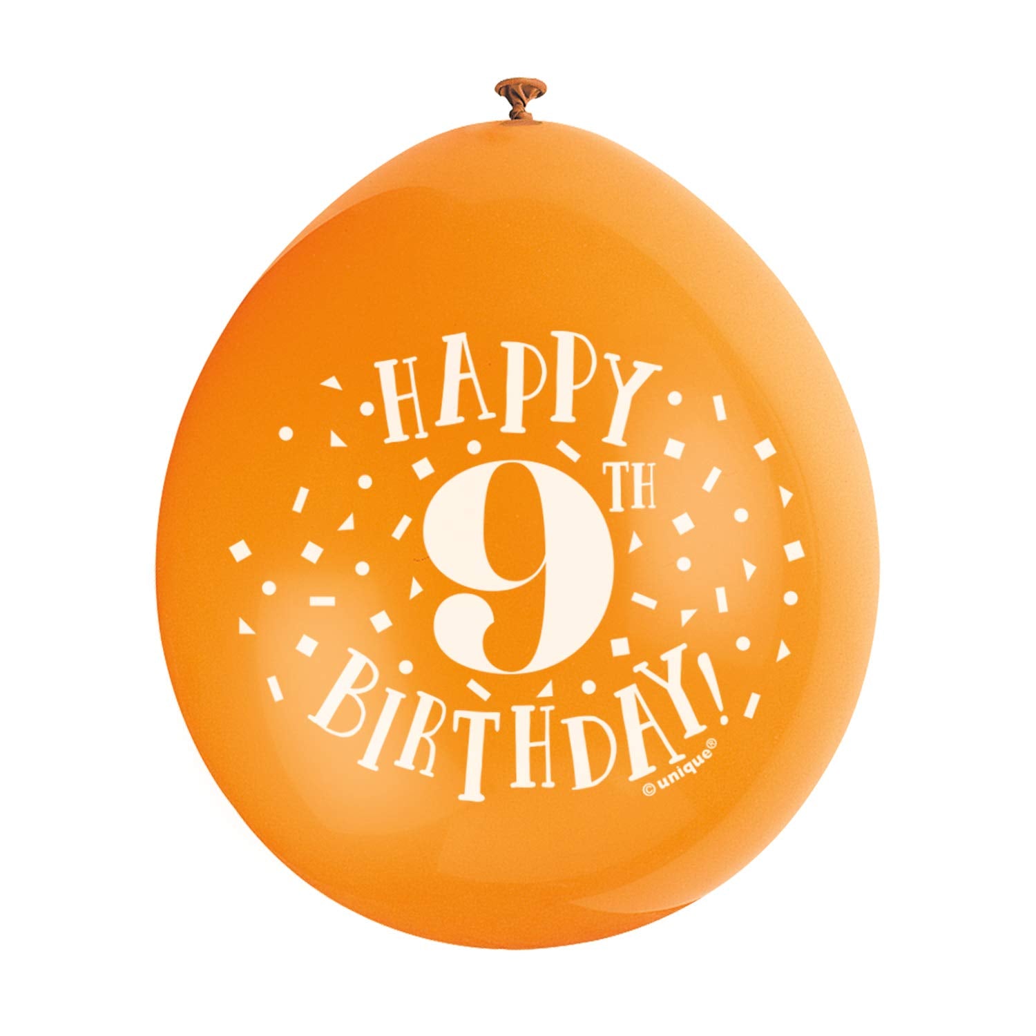 Happy 9th Birthday Latex Balloons - Assorted Colors Party Decorations 3