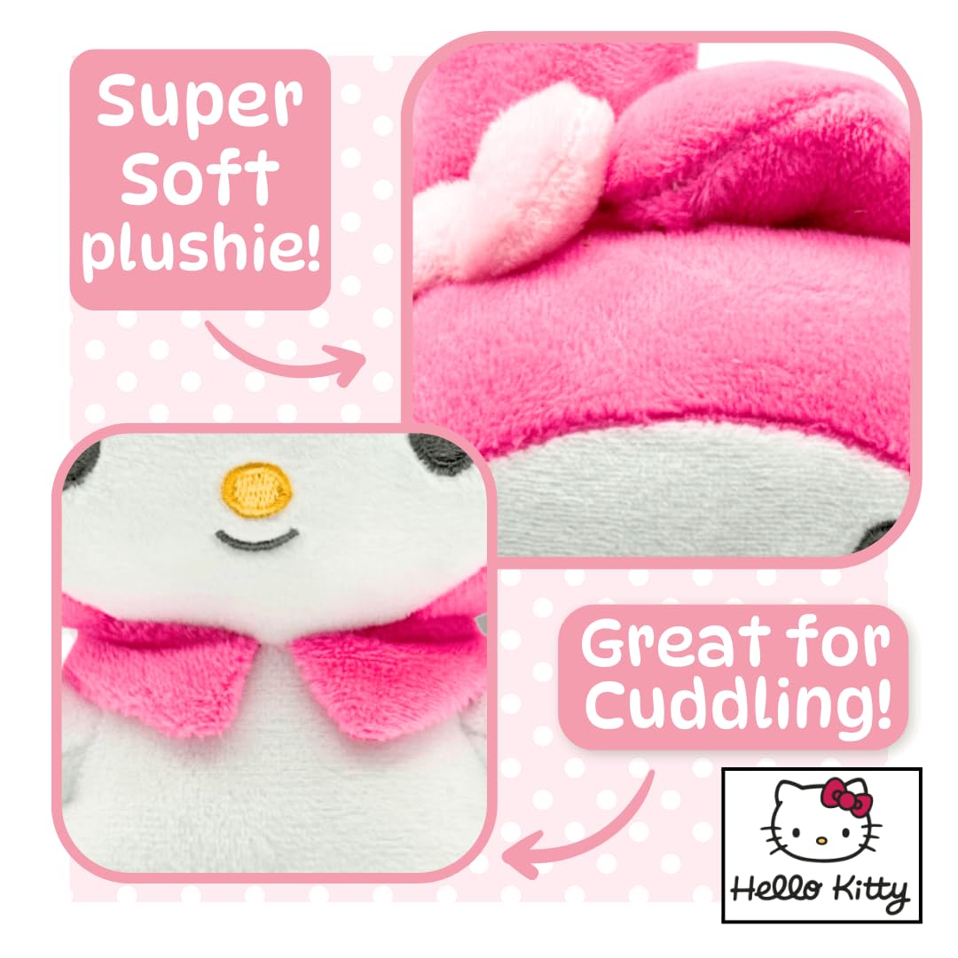 Sanrio My Melody Sitting Plush Toy 15cm | Pink Cuddly Doll | Polyester Fiber Collectible Gift 9