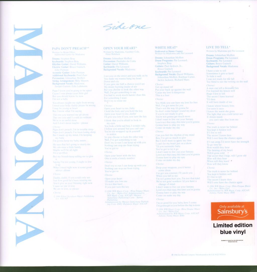 Madonna - True Blue [LP Vinyl] 5