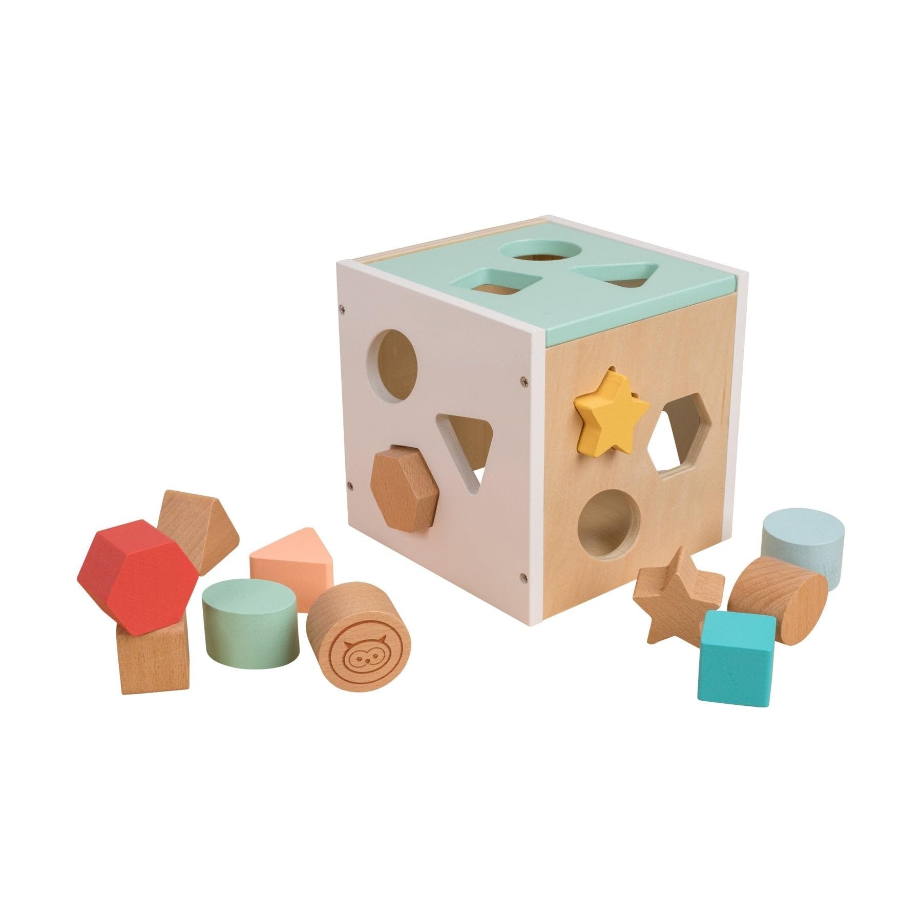 Owl & Fox Wooden Shape Sorter - Educational Montessori Toy for Toddlers 12 Months+ 1