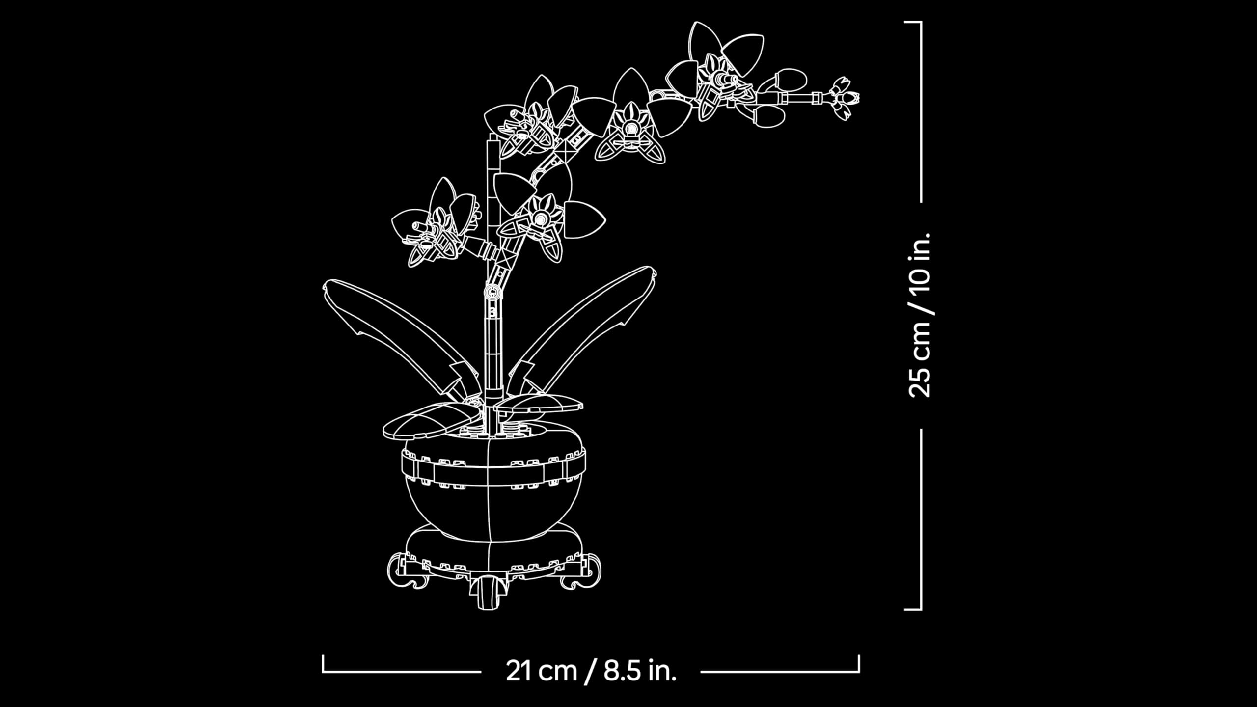 LEGO Botanicals Mini Orchid - Artificial Flower Building Kit for Adults 8