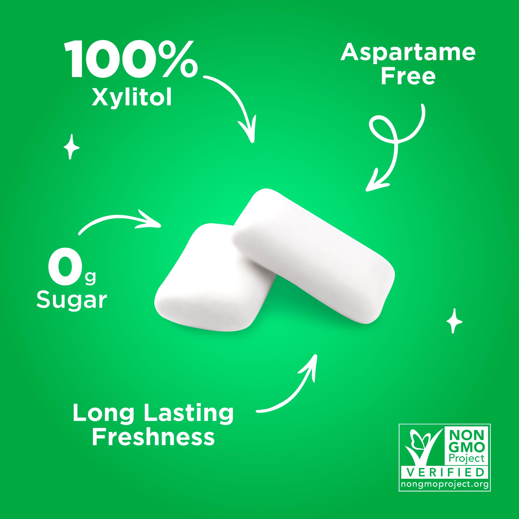 PUR Gum - Sugar Free Chewing Gum with Xylitol, Natural Spearmint Flavor, Vegan & Aspartame Free (55 Pieces, Pack of 6) 3