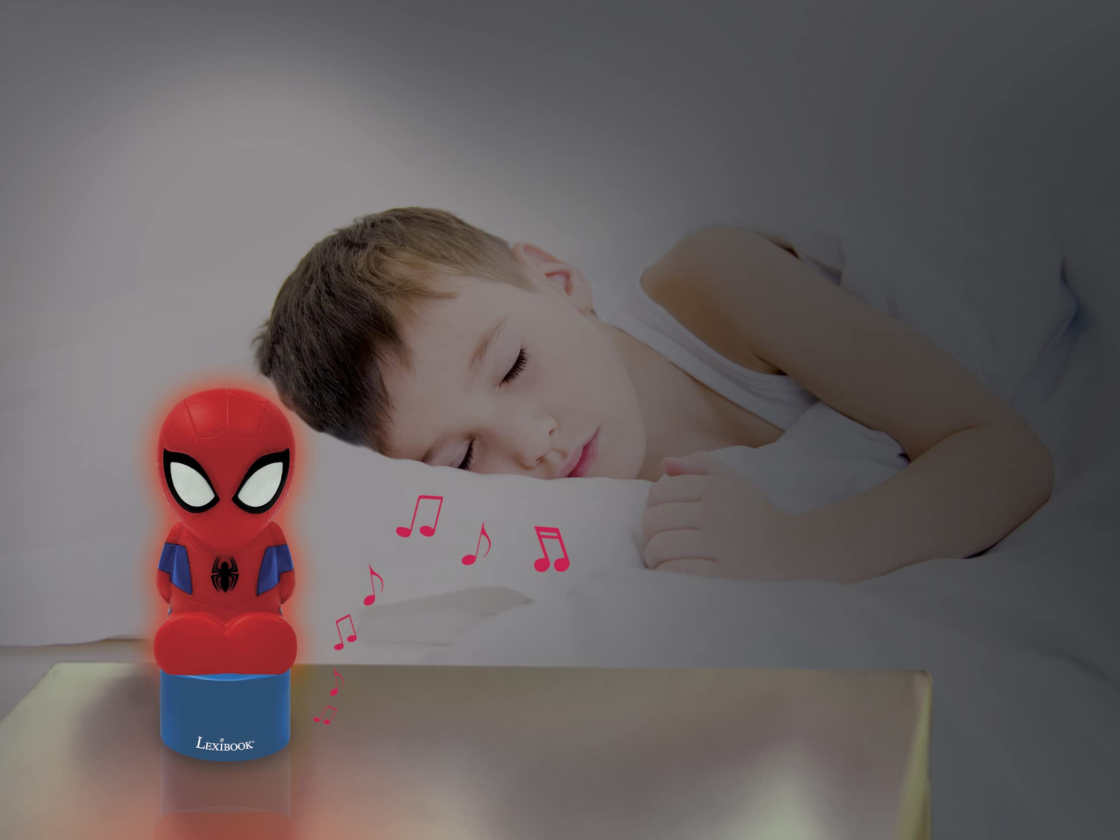 Spiderman Nightlight and Speaker with Color Change, Battery Operated, Blue/Red - NS01SP 14