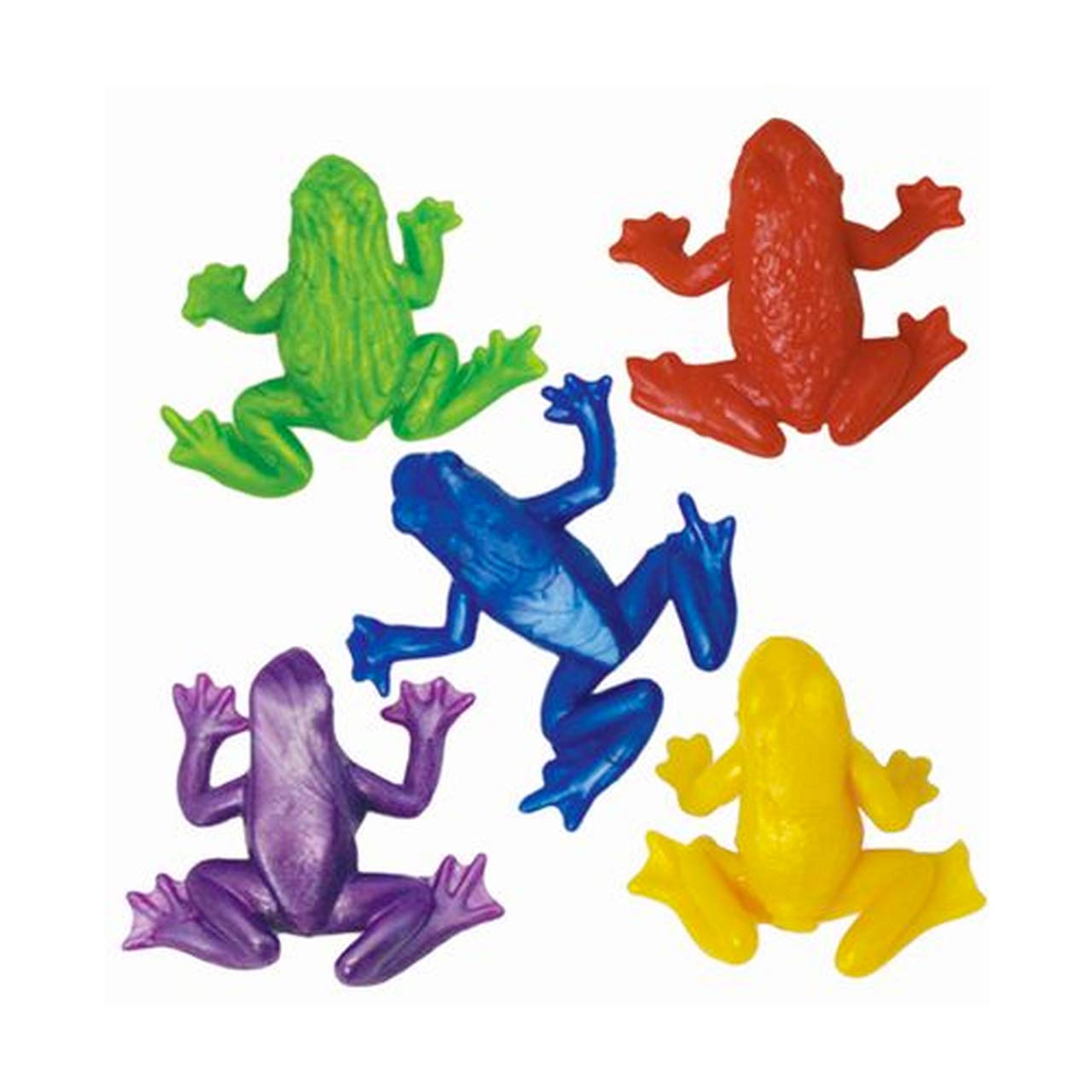 Multicolour Stretchy Frogs Party Bag Fillers - 12Pk for Kids Birthday Favors, Lucky Dip Prizes & Classroom Rewards