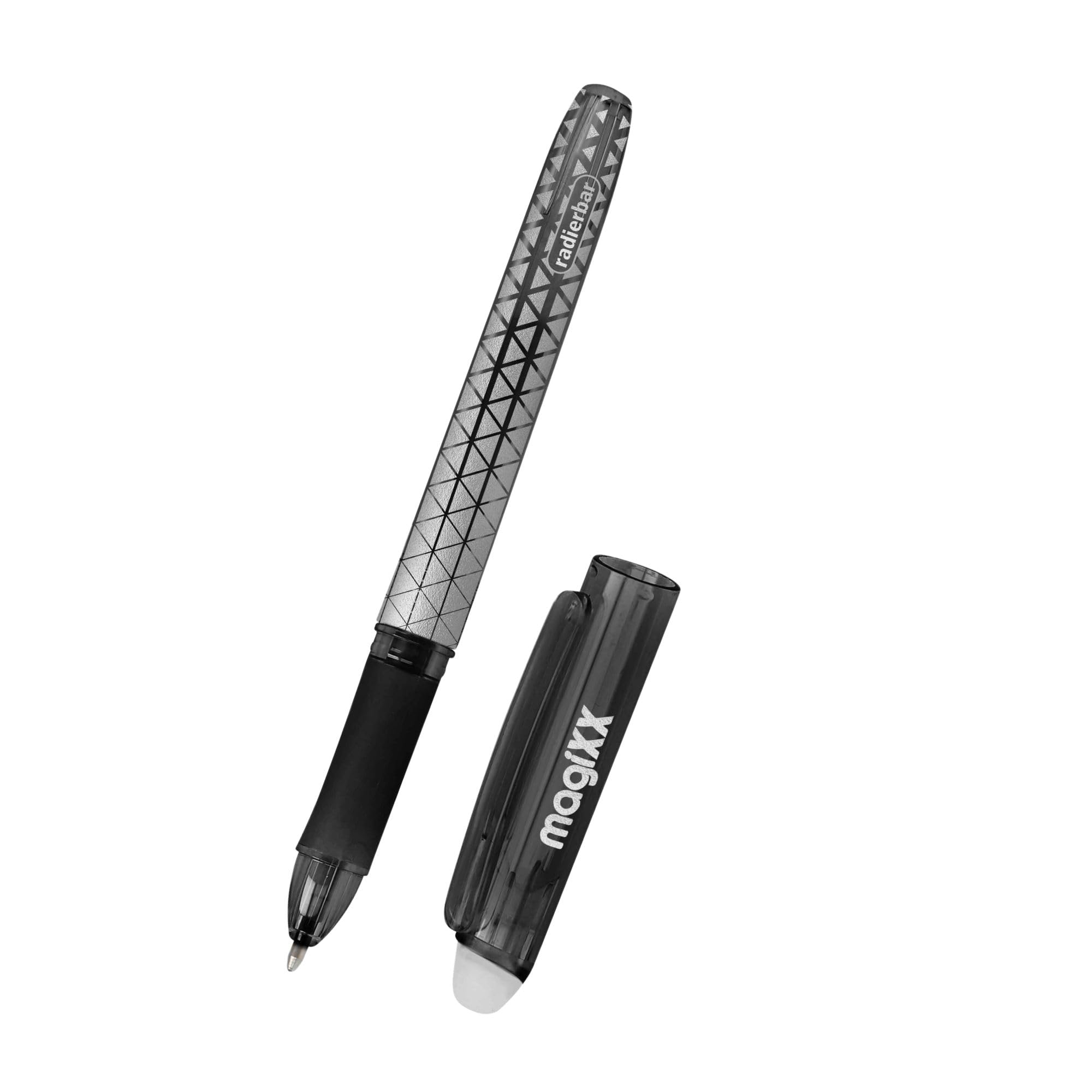 Online magiXX Erasable Gel Ink Rollerball Pen - Black Ink, 0.7mm Medium Point, Ergonomic Grip
