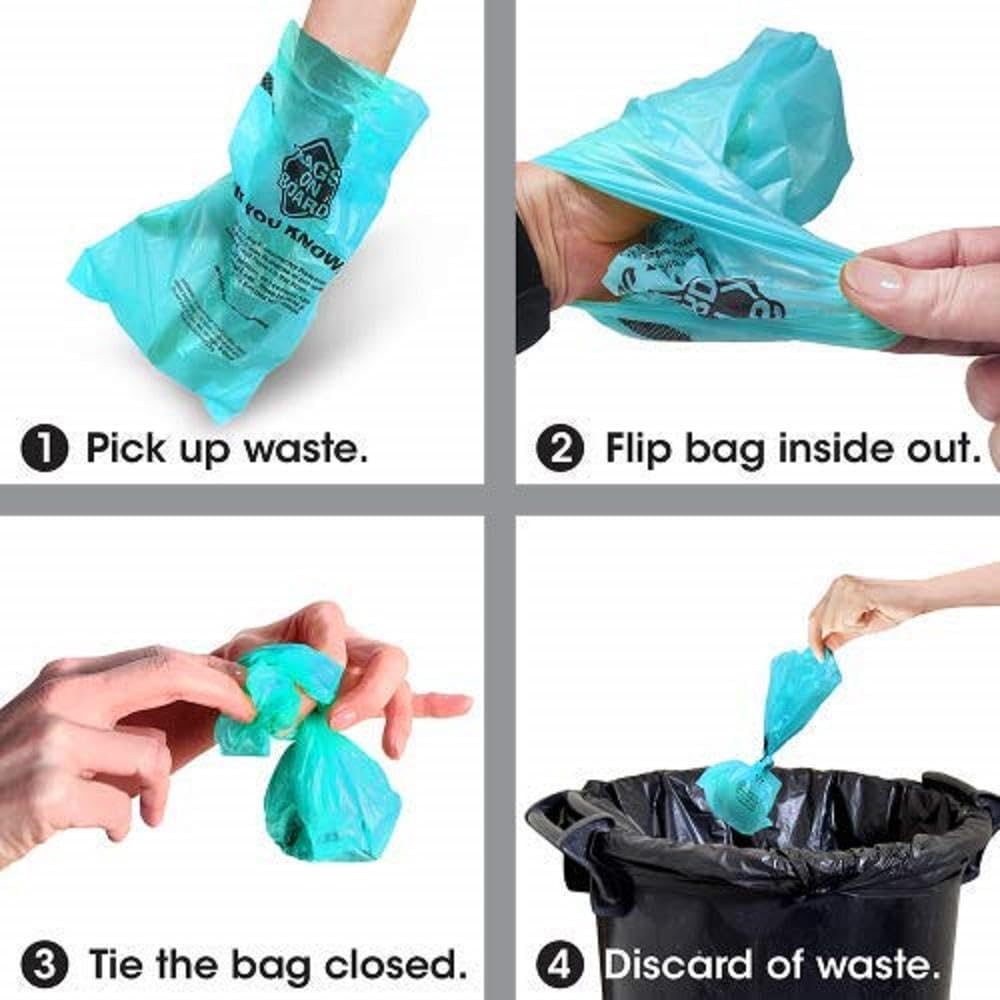 Bags on Board Dog Poop Bags - Ocean Breeze Scent, Leak-Proof, 140 Count