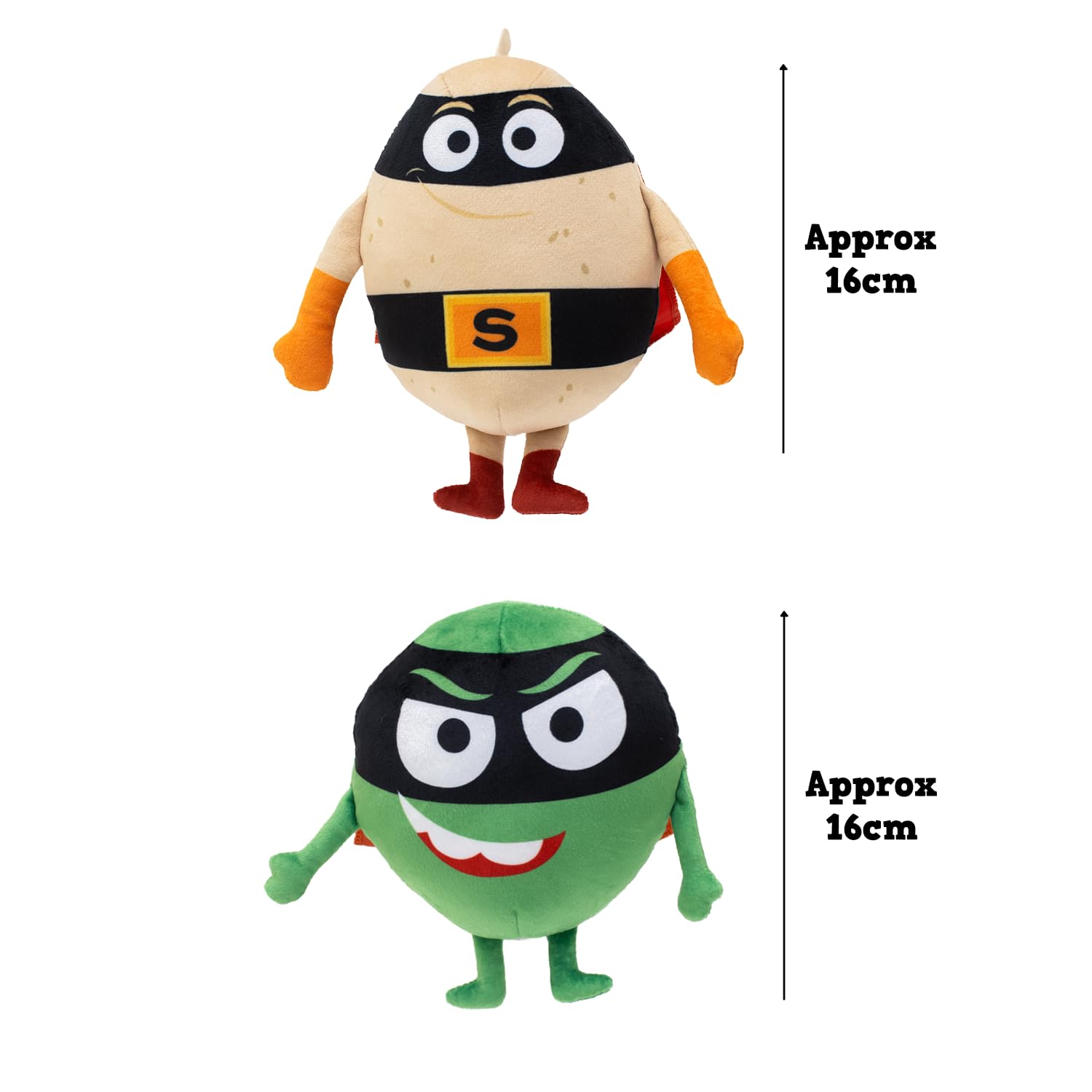 Supertato Brand Supertato & Evil Pea Soft Toy Twin Pack - CBeebies Characters 4