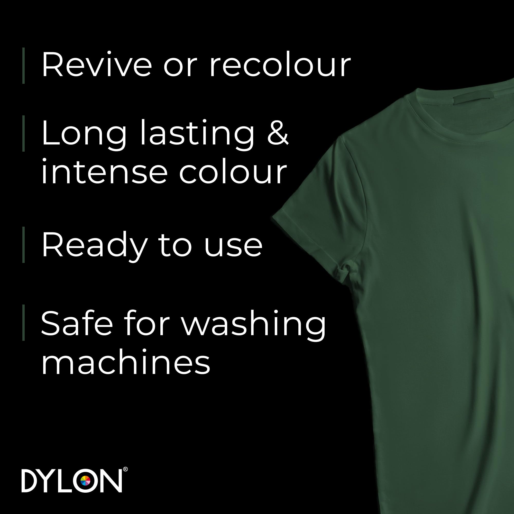 Dylon Washing Machine Fabric Dye Pod - Forest Green, 350g 2