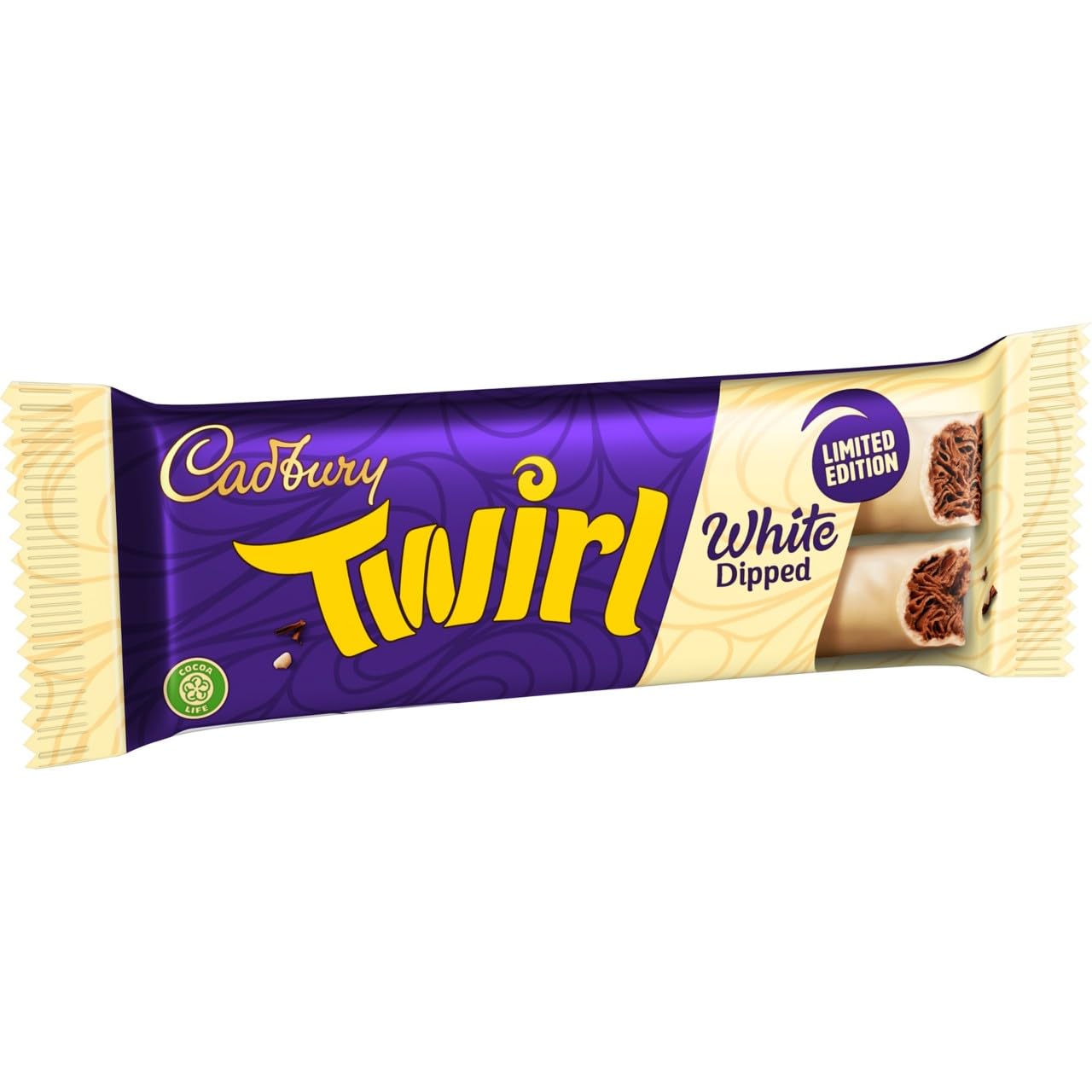 Cadbury Limited Edition White Chocolate Dipped Twirl Bars - Twin Pack Chocolate Snack 3