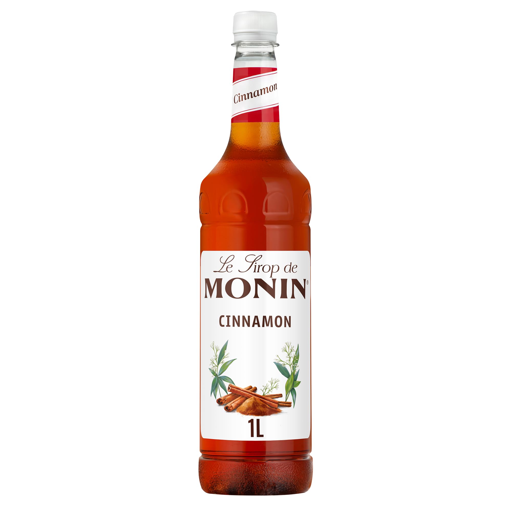 Monin Premium Cinnamon Syrup - 1L PET Bottle | Vegan, Natural Flavourings 1