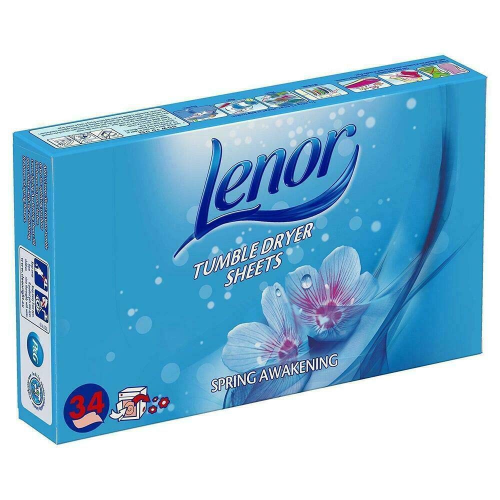 Leno Tumble Dryer Sheets Spring Awakening - 136 Count (4 x 34 Sheets) | Reduces Static & Softens