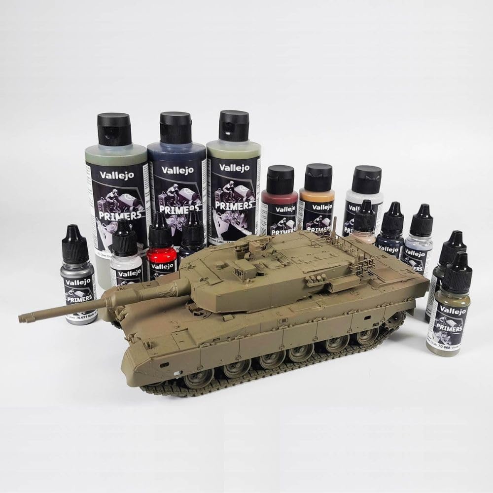 Vallejo Acrylic Polyurethane Primer - Fast-Drying Black Base Coat for Airbrush | 200ml 4