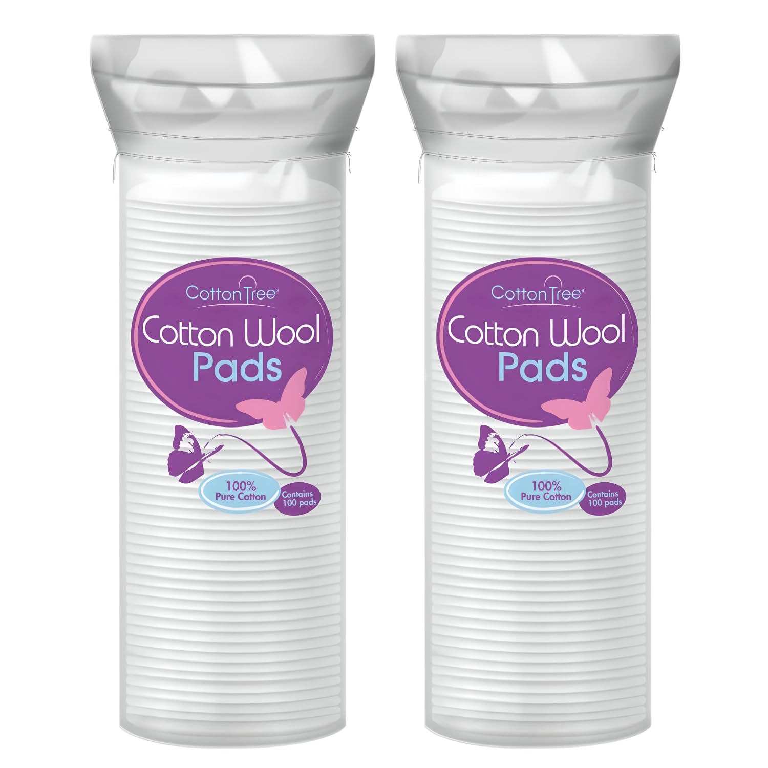 Cotton Tree Cotton Wool Pads – 2 x 80 Pads, Soft & Gentle 100% Pure Cotton for Skincare & Makeup Removal 1