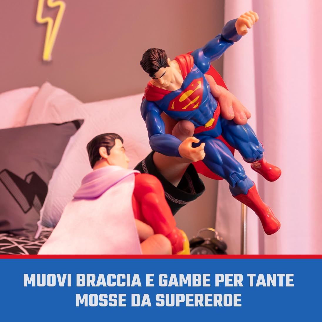 DC Comics 12-Inch SUPERMAN Action Figure - 11 Points of Articulation, Cloth Cape, Ages 3+ 3