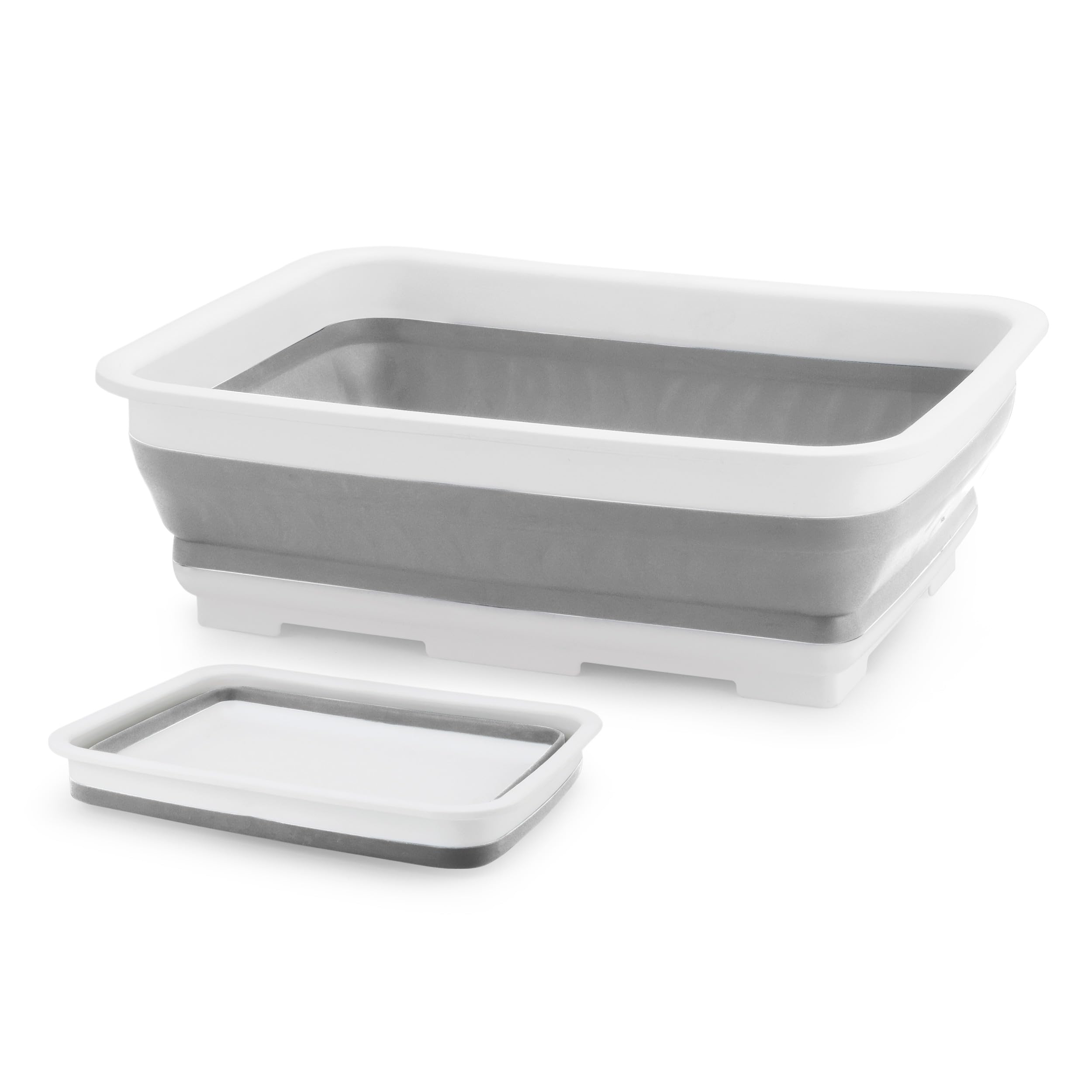 Beldray Collapsible Washing Up Bowl - Foldable Dish Basin for Camping, Kitchen Sink Use | Grey Plastic 1