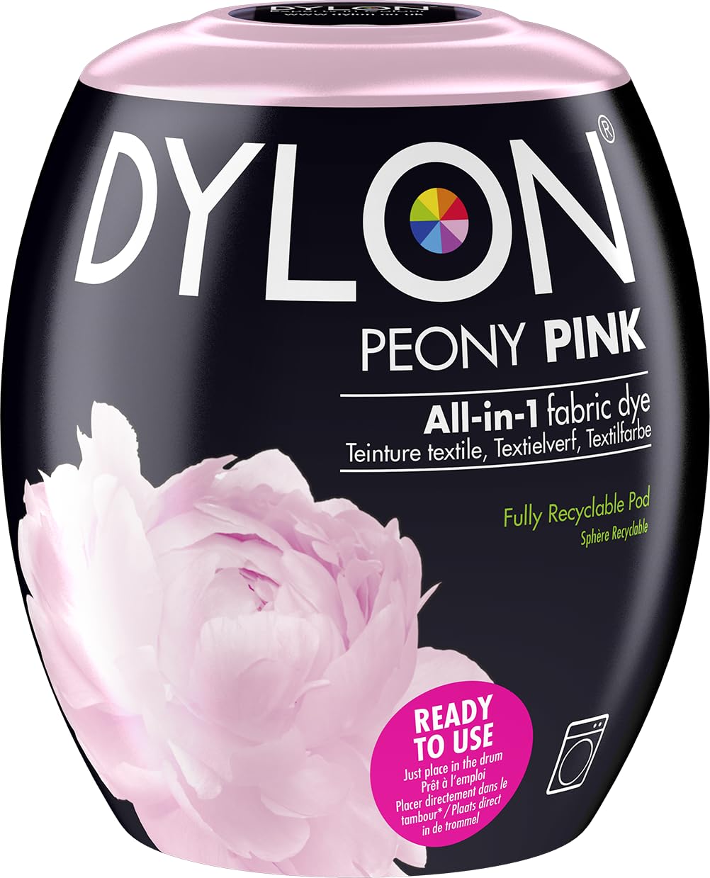 Dylon Washing Machine Fabric Dye Pod - Peony Pink, 350g 1
