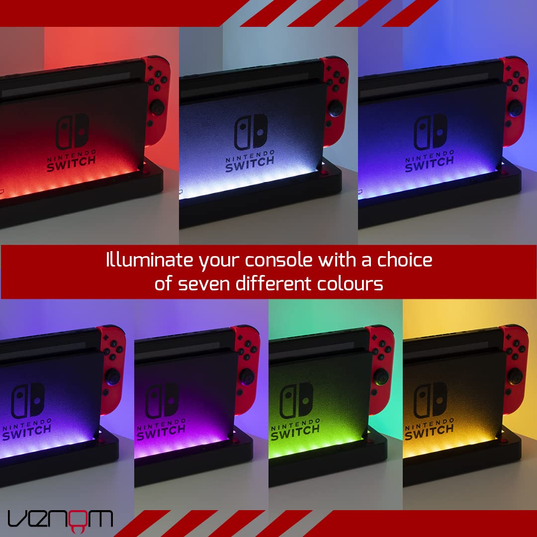Venom Multi-Colour LED Light-up Console Stand for Nintendo Switch and OLED Model 12