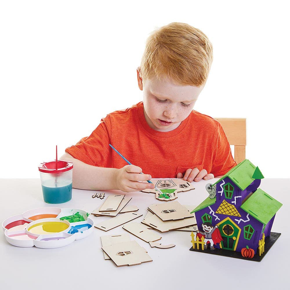 Baker Ross FX184 Haunted House Wooden Craft Kit - Pack of 2, Halloween Decoration 2