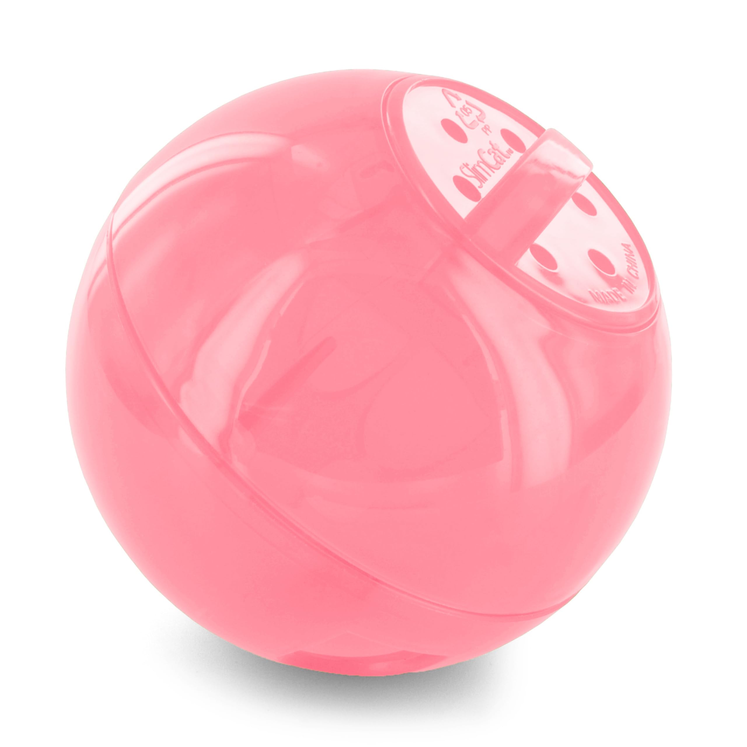 PetSafe SlimCat Interactive Feeder Ball - Adjustable Portion Control for Cats | Pink | Medium