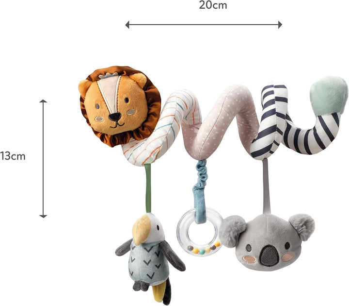 Nuby Animal Adventures Activity Spiral - Sensory Pram Toy for Babies 0-3 Years