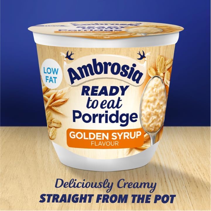 Ambrosia Low Fat Porridge Pots - Golden Syrup Flavour with British Wholegrain Oats | 6 x 210g 7