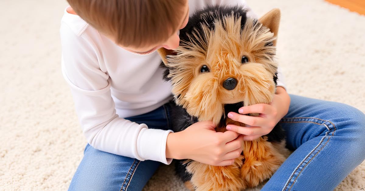 Zappi Co Rob the Yorkshire Terrier Plush Toy Dog - 22cm Stuffed Animal | Recycled Material 2