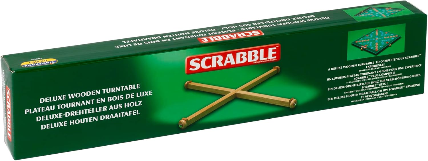 Ideal Scrabble Deluxe Wooden Turntable for Classic Board Game 1