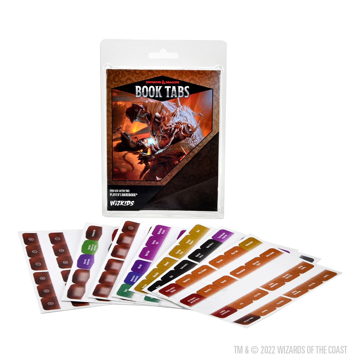 WizKids D&D Player's Handbook Book Tabs RPG Accessory | 168 Acrylic Tabs 3