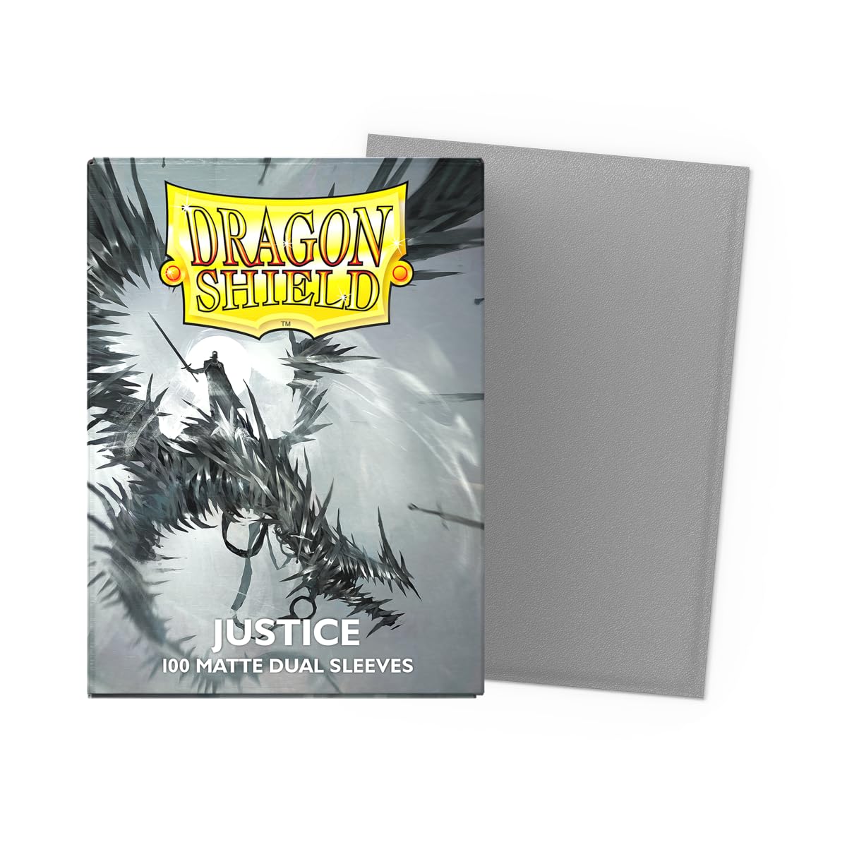 Dragon Shield Arcane Tinmen Dual Justice Matte Sleeves - 100 Count | Small Size | Matte Black